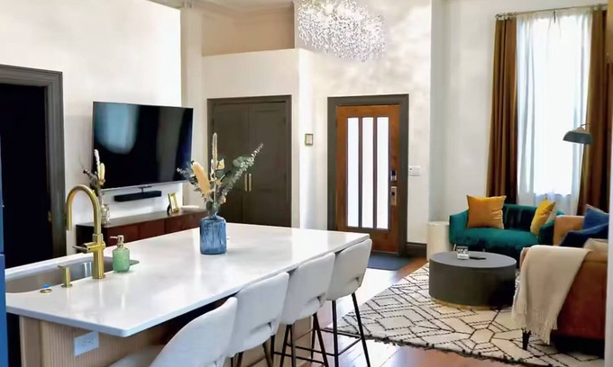 Burlington Apartment | Luxury Historic 2BD - Modern Comfort Near Downtown, Steps Away from New Bakery