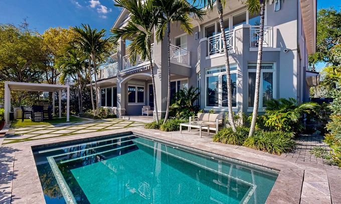 East Fort Lauderdale House | Luxury home with yacht accommodations, gym, sauna, pool/spa & waterfront views