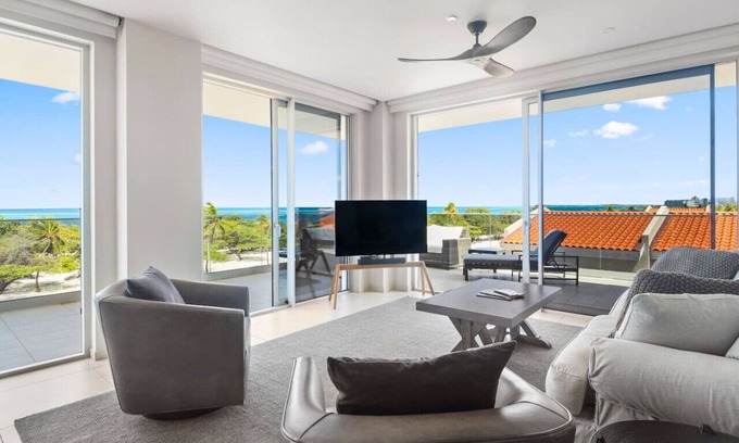 Oranjestad-West Apartment | Luxury Oceanfront Penthouse w/Breathtaking Views at O Condo 22 by Bocobay
