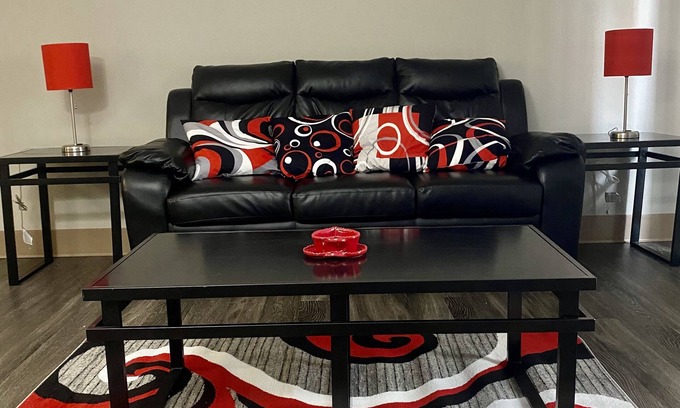Downtown Detroit Apartment | Luxury Red