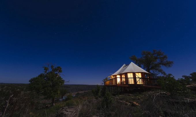 Johnson City RV Rental | Luxury Safari Tents on 96 acres in the Texas Hill Country
