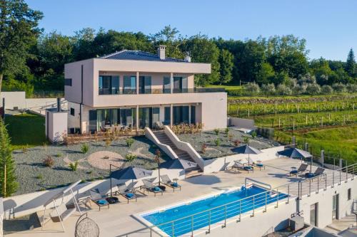 Sveta Nedelja Villa | Luxury Villa Callista near Labin with kids playground, fitness and heated pool