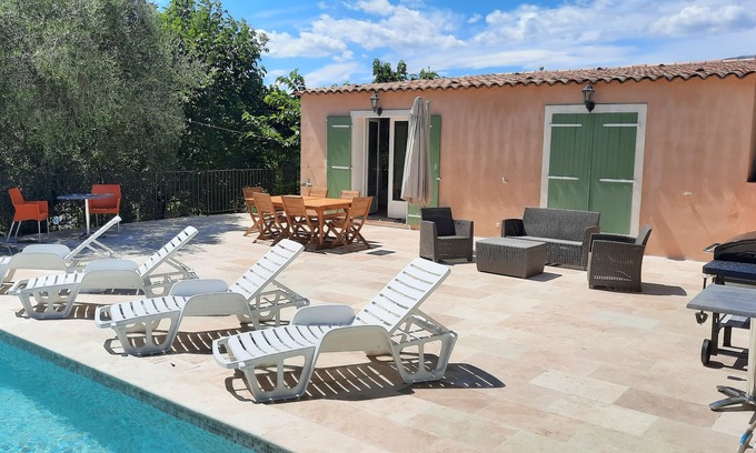 Le Plan-de-Grasse House | Maison Avec Piscine et Climatisation au Calme Absolu