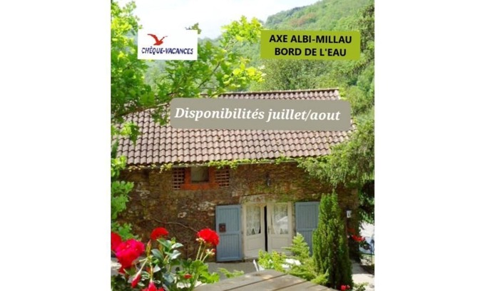 Curvalle House | Maison axe Albi-millau au Bord de l 'eau Proche Vallée du Tarn Avec Terrasse