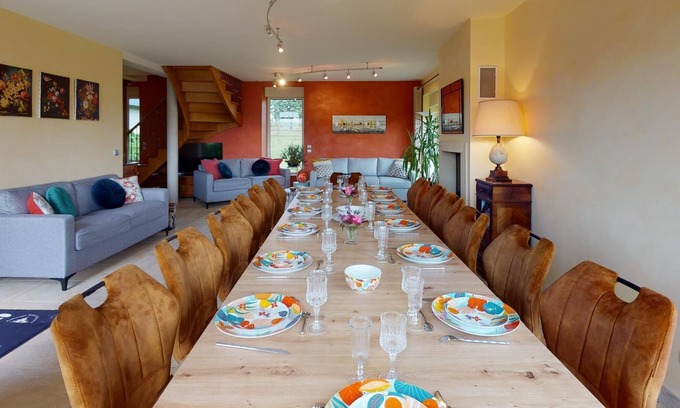 Courson Cottage | Maison d'Hippolyte 20 people : spa, Billiard baby