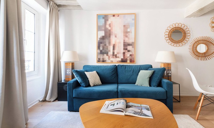 Saint-Gervais Apartment | Marais designer 1BR, AC, in the heart of Paris, close to everything.