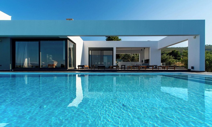 Agii Apostoli Villa | Minimal Brand new Villa With Private Pool Close to Athens