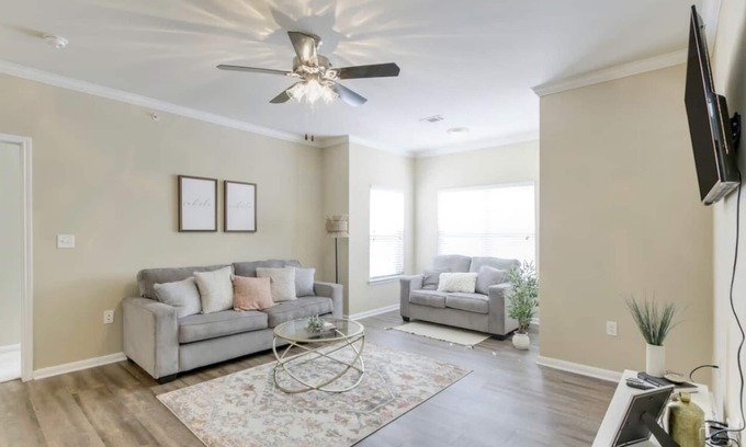 The Colony Apartment | Minutes from Grandscape! Pool, Hot Tub & Gym – Close to The Star & Top Golf!