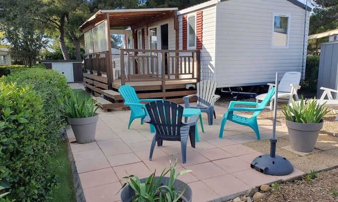 Lattes House | Mobil Home Climatisé Camping « Le Lac des Rêves »