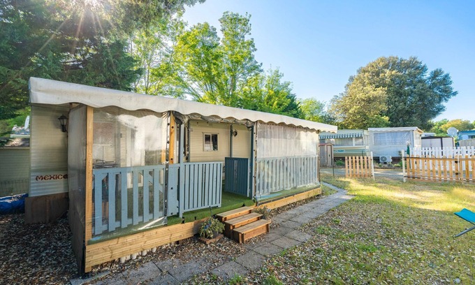 La Tremblade RV Rental | Mobile home in La Tremblade – Private garden, terrace, playground, and shared pool