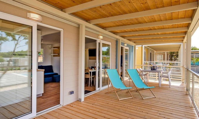Municipality of Omisalj House | Mobile Home Omisalj with Seaview at Beach