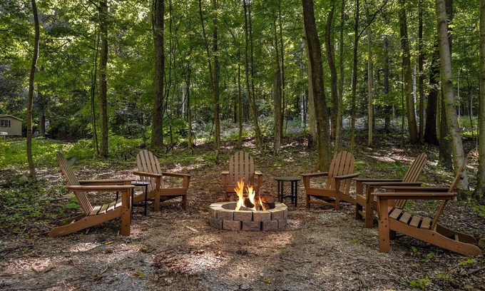 Berkeley Springs Cabin | Modern decor, Hot Tub, Fire Pit, Grill, & Games
