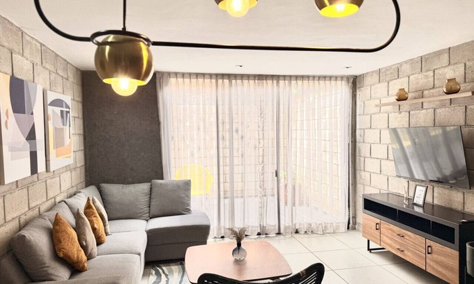 Downtown Guadalajara Apartment | Modern Design Loft w/Gym & Coworking | 2 BD | Tribu Colón