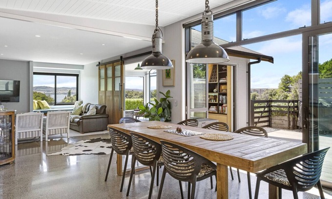 Wharewaka House | Modern Luxury Escape | Stylish Hideaway with Lake Views & Gourmet Kitchen