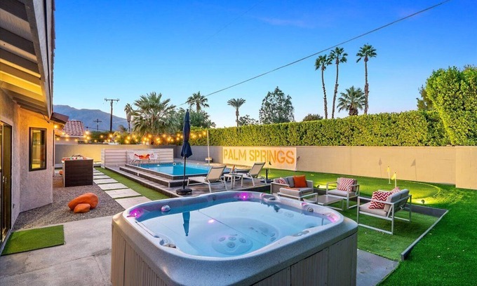 Racquet Club South House | Modern Palm Springs Oasis, Pool/Spa, 4Be/2Ba Pool and Spa Close to downtown