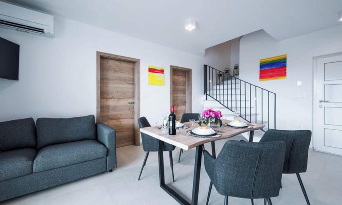 Barbariga Apartment | Modern Stay w/Private Rooftop Jacuzzi & Partial Sea View, Barbariga, Croatia