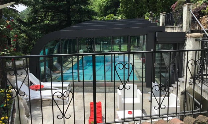 Melide House | "Mon Amour" appartement in villas vue lac avec jardin et piscine