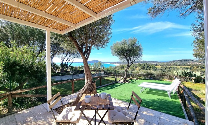 Villaggio delle Mimose House | Moon House 350mt from the beach Sea view Garden Free private parking