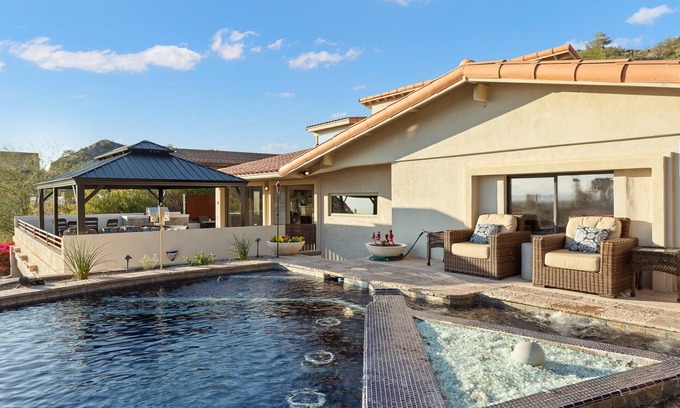 Biltmore Highlands House | Mountainside Retreat with City Vistas ~ Spa & Pool with heat option