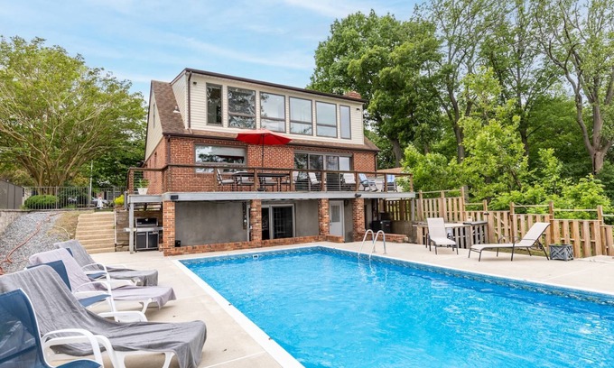 Arnold House | Multi-unit Waterfront Home with Private Pool and Pier Mins to Downtown Annapolis