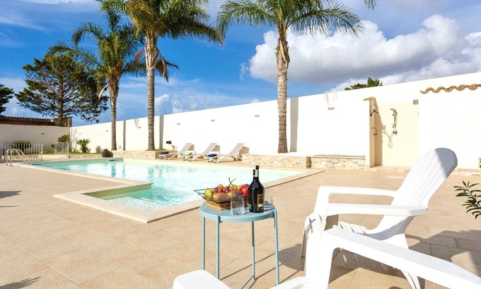 Trappeto Villa | My Rental Homes - Villa Indaco with solarium area, private pool and barbecue