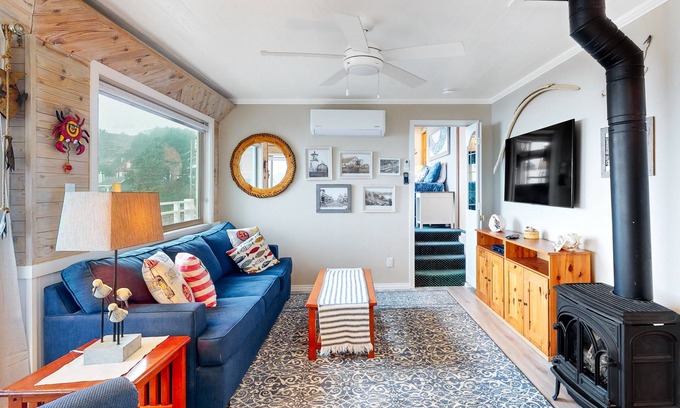Oceanside House | Nautical-Themed, Family-Friendly Beach House with Three Arches View
