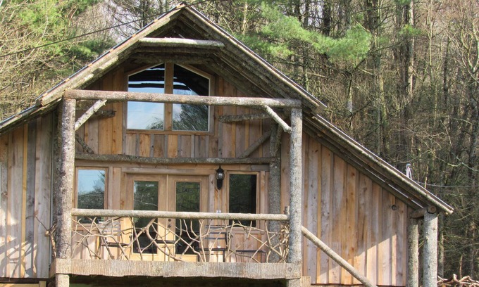 Laurel Bloomery Cabin | Near Damascus, Timber Framed 1800's Barn on Lovely Horse Farm , Custom Crafted