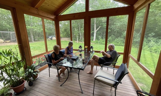 Chilmark House | Nestled in the woods w/outdoor shower, firepit, streamside trail, Vincent Beach