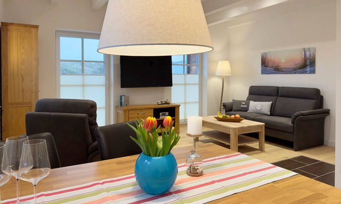 Wittduen Apartment | Neubau 2024: Die 3-zimmer-ferienhaushälfte Dünental (ca
