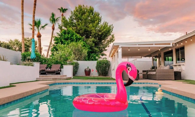 Paradise Valley Village House | NEW 4BR Heated Pool Putting Green Game Room