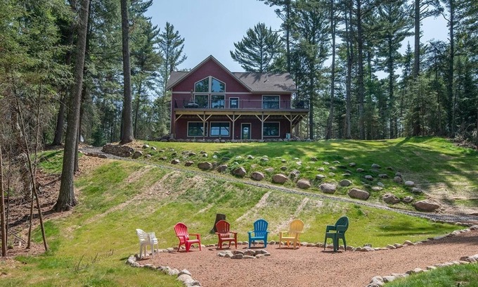 St Germain Cabin | New & Cozy Cabin on Lake Content w/170' of Sand/Swimming Frontage!