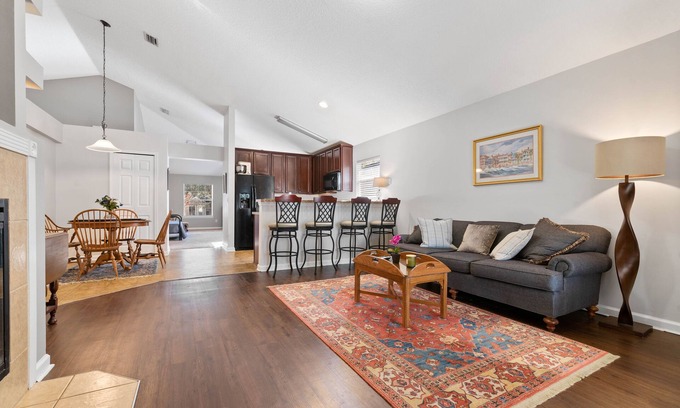 Northside House | NEW! Cozy home w fire pit, minutes from airport! Foosball table & so much more!