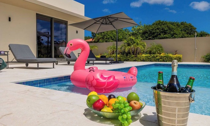 Oranjestad Villa | New Designer Villa ~ King Beds ~ Pool ~ Near Beach
