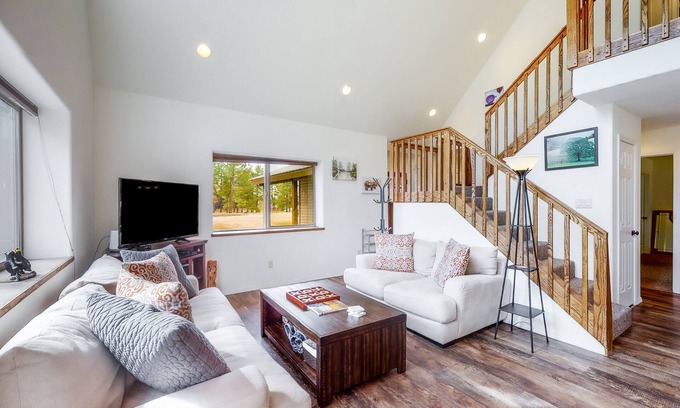 Pagosa Springs House | New, dog-friendly home with electric fireplaces & deck - walk to pool/gym