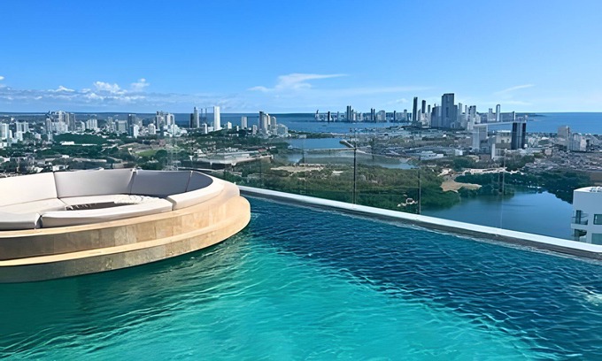 La Boquilla Apartment | New Gem, 2B, 4 blocks from wall City Amazing Views