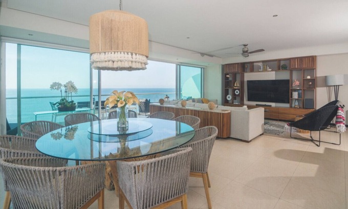 South Hotel Zone Apartment | `New Listing` beachfront with spectacular views superb location