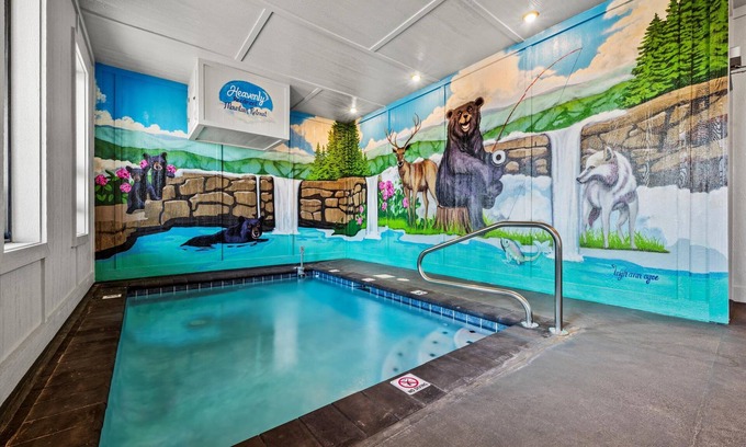 Sevierville Cabin | NEW LUX Escape | Mtn Views | Heated Pool | Theater