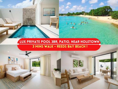 Gibbes House | New Stylish 3BR with Private Pool ! Walk to Beach