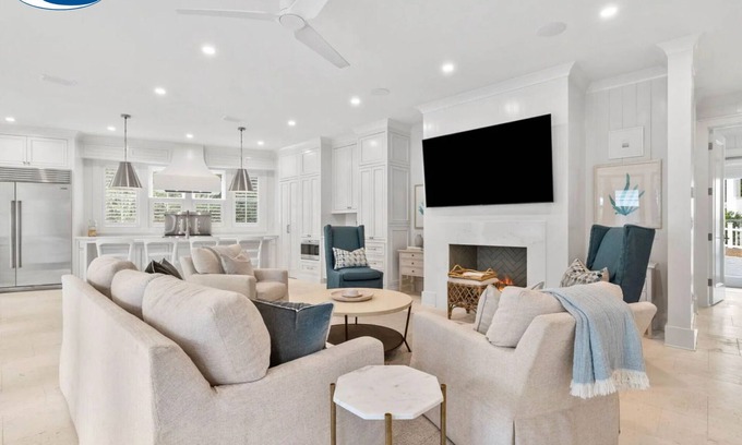 Seaside House | Newly Designed Custom Seaside Home with 6 Bedrooms + Next to Adult Pool/Fitness Center