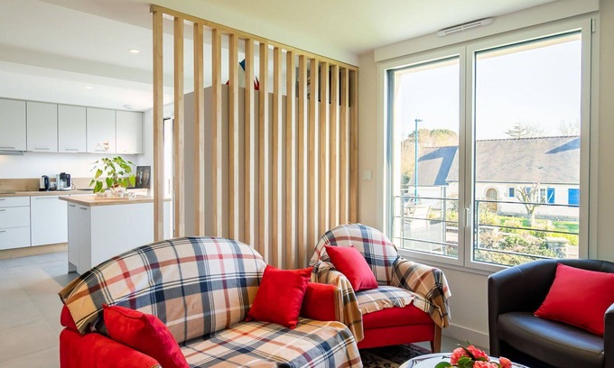 Nevez Apartment | Nice apartment for 4 people with WIFI, TV and balcony