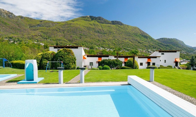 Capriasca Apartment | Nice apartment for 5 guests with pool, WIFI, TV, patio, pets allowed and panoramic view