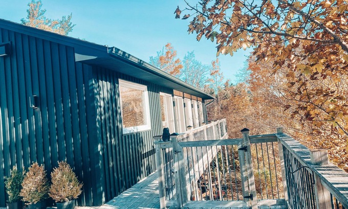 Clarke's Beach Cottage | Nordic Style Private Riverfront Cottage with Heated Pool & Hot Tub
