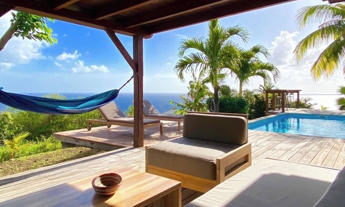 Case-Pilote Villa | NOUVEAU Villa Caraïbe standing piscine vue mer