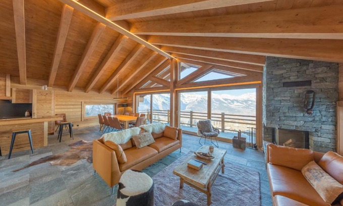 Nendaz Ski Chalet | Oak Tree Chalet - on the ski slope - luxury!