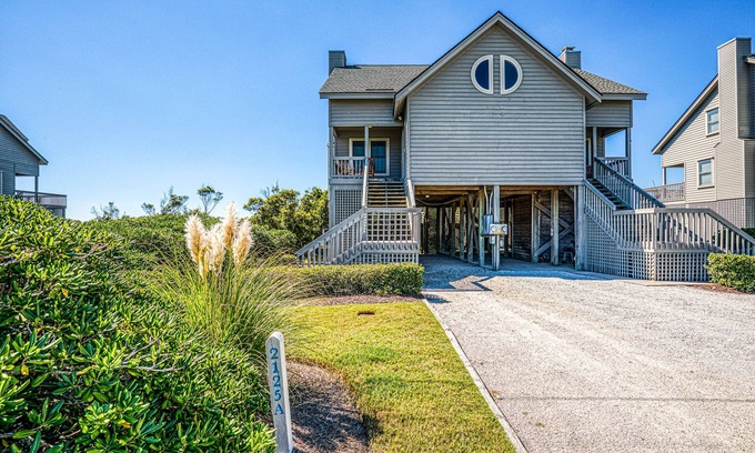 Topsail Beach House | Ocean and waterway-view duplex - pool, beach access, washer/dryer, central AC