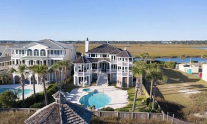 Ocean Isle Beach House | Ocean Front, Canal Front, Dock, Pool, Hottub, Sunrise, Sunset Views, Elevator