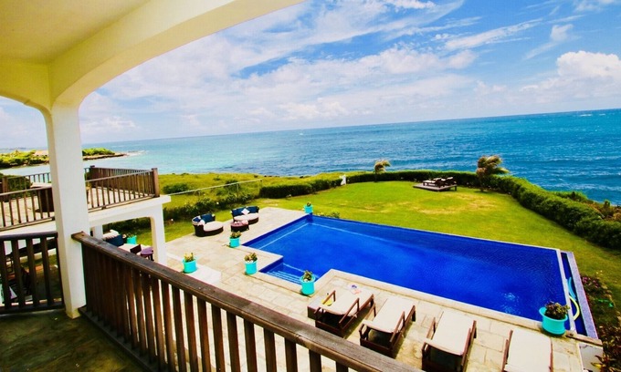 Lance aux Epines Villa | Ocean Front Villa Spectacular Views, Central Location, Restaurants & Beach Close
