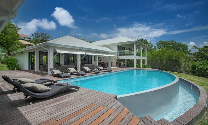 Le Francois Villa | Ocean's House, Villa de bord de mer, Panorama remarquable, Location Le François