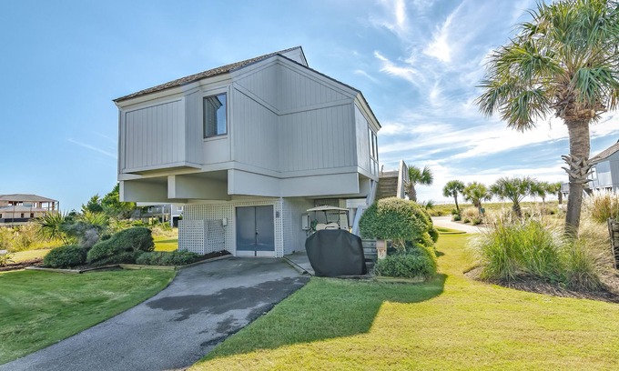 Bald Head Island Villa | Ocean view villa with 2 decks and 2 golf carts; next door to BHI Club