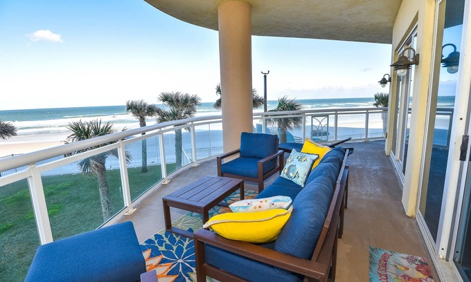 Daytona Beach Condo | Ocean Vistas Beachfront 3 Bedroom 3 Bath Luxury Condo - Pets Welcome with a fee.